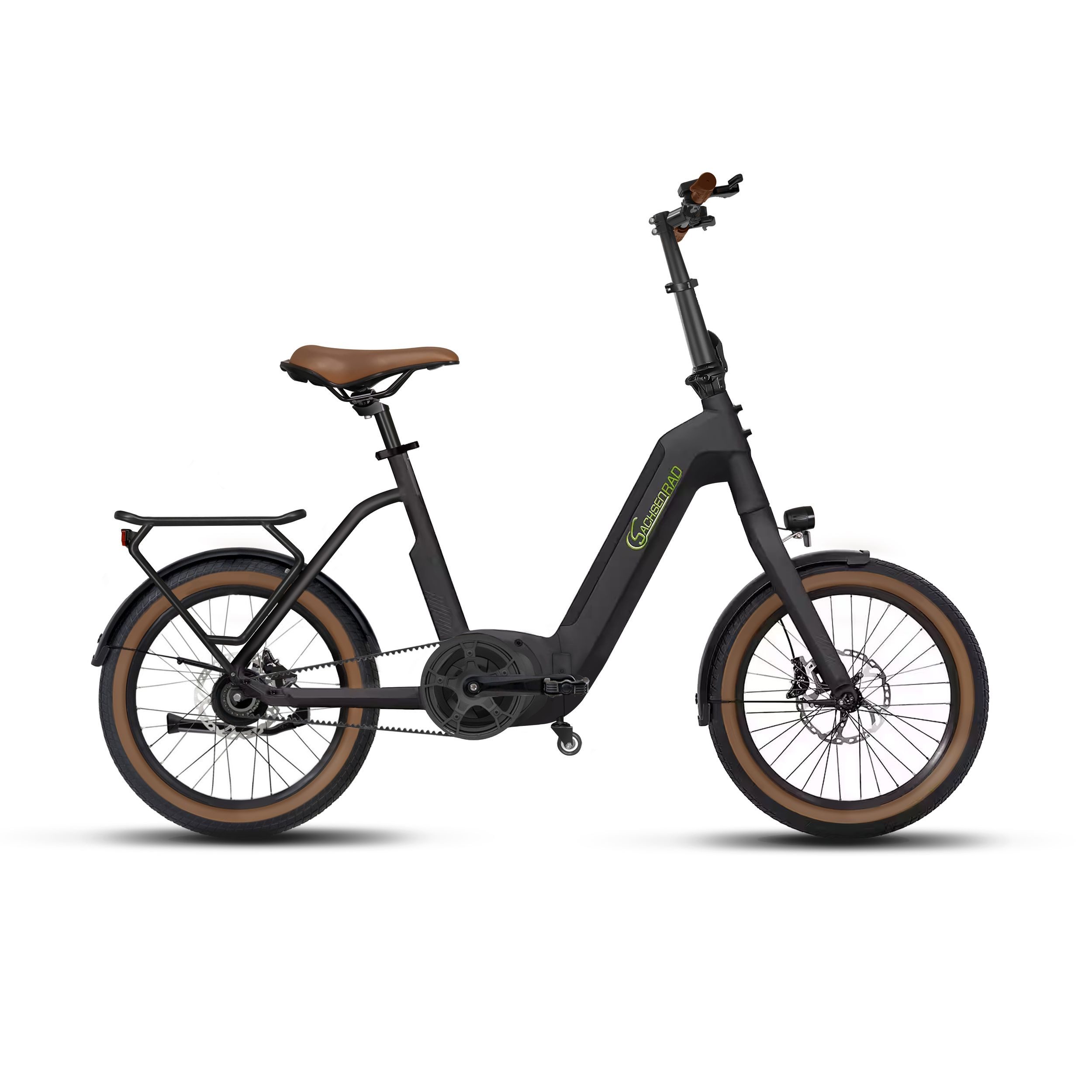 SachsenRad E-Bike E-Faltrad E-Klapprad Faltrad F3G Centro mit automatischer Schaltung, Gates Carbon, Riemenantrieb, 85NM Mittelmotor, 540 Wh, automatische Schaltung