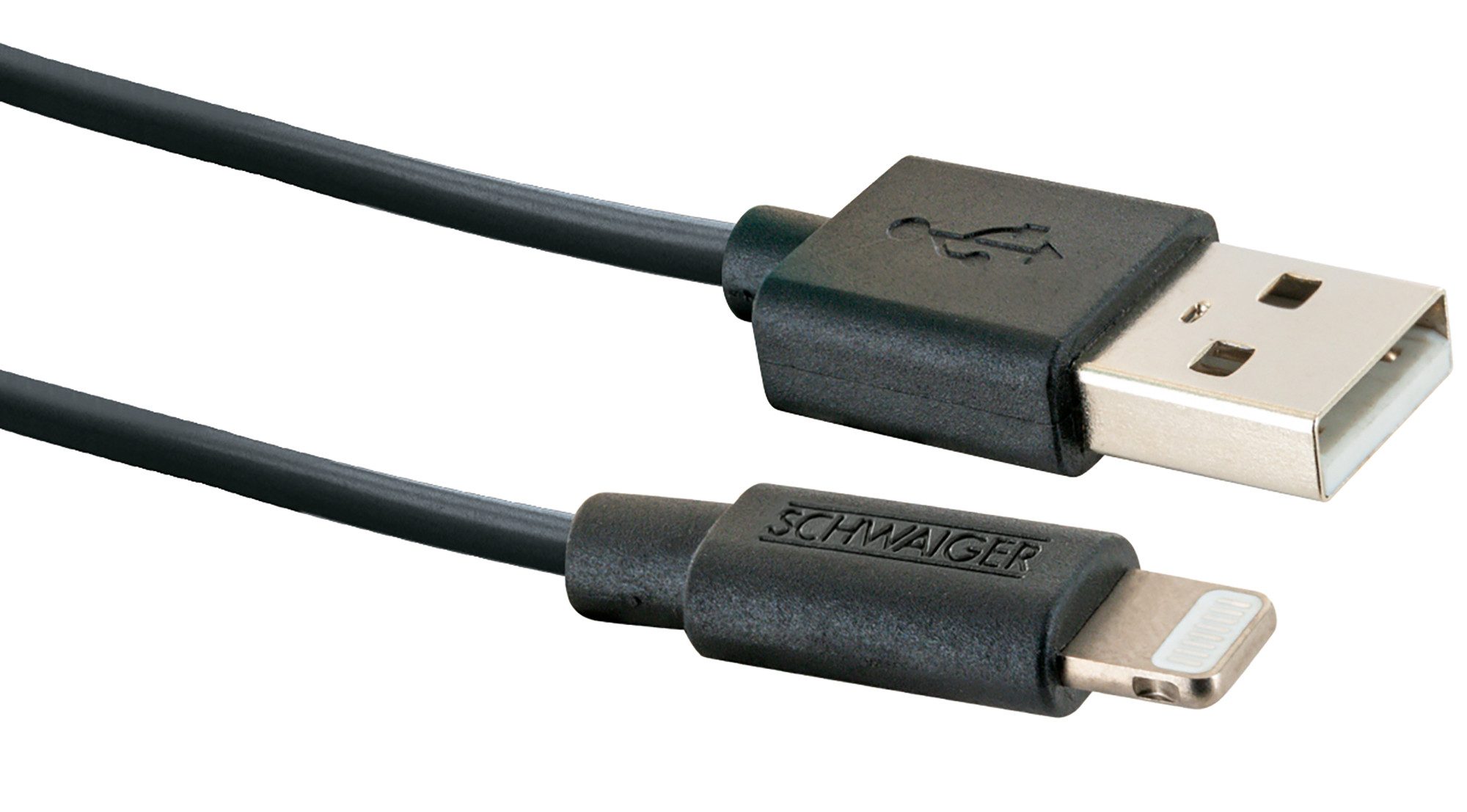 Schwaiger LKF050L 533 Smartphone-Kabel, USB 2.0 A Stecker, Apple® Lightning Stecker, (50 cm), universal einsetzbar