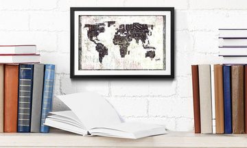 WandbilderXXL Kunstdruck Worldmap No.17, Weltkarte, Wandbild, in 4 Größen erhältlich