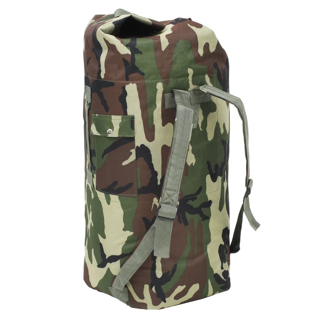 Packsack Seesack Armee-Stil Tarnfarbe Camouflage L vidaXL 85