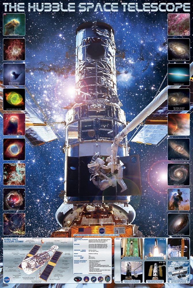 empireposter Poster Educational - Bildung - Poster - The Hubble Space Telescope