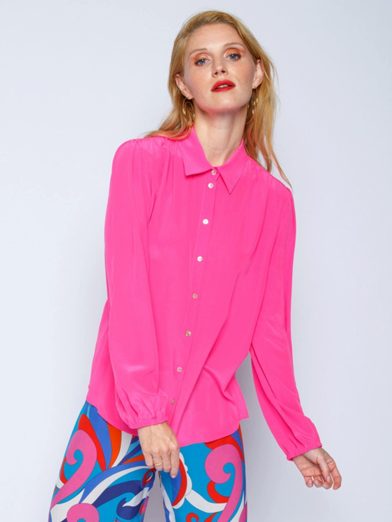 TONNO & PANNA Hemdbluse Hemdbluse Ditaton Neon Pink