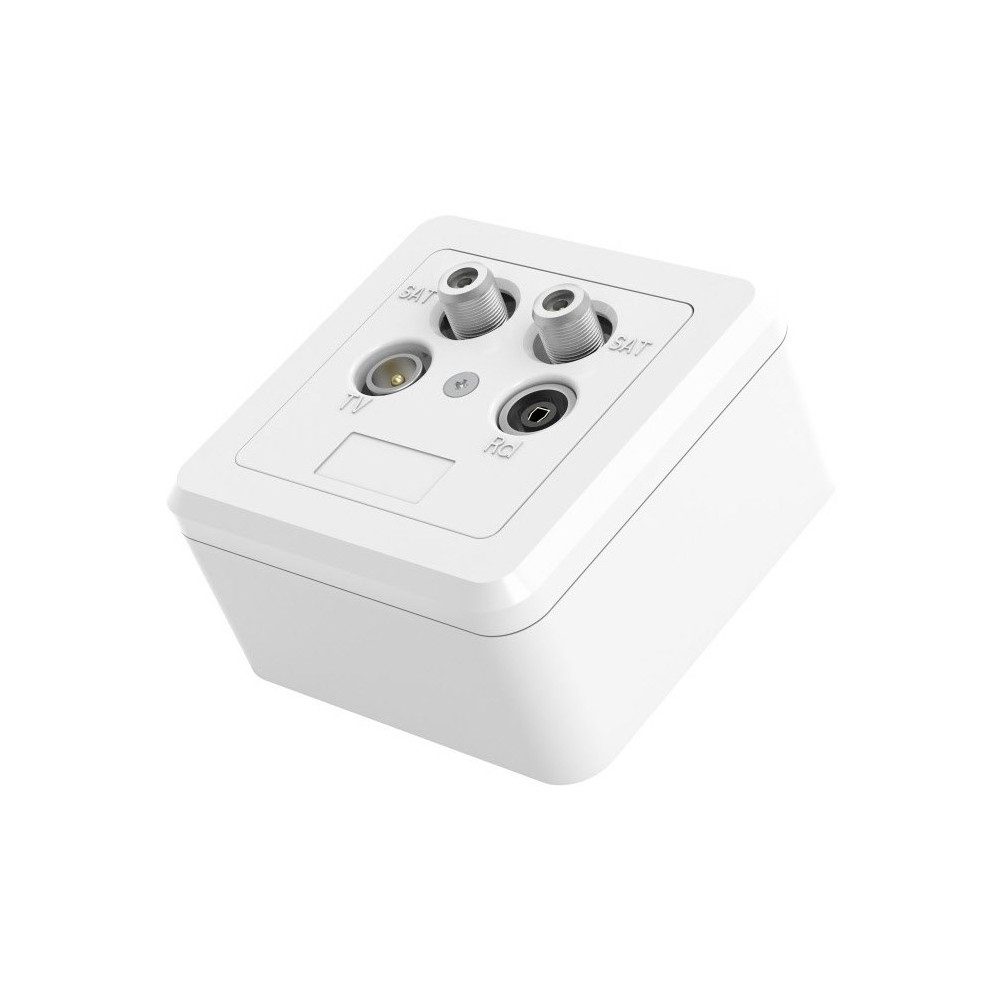 Hama Antennensteckdose Hama Antennen-SAT-BK-Dose Twin-Enddose reinweiß