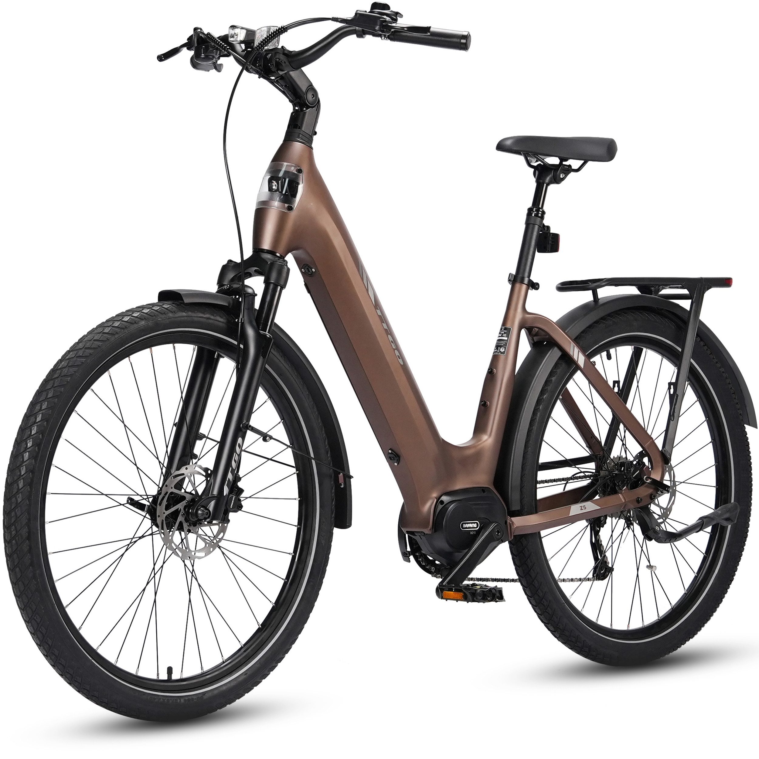 Vankel E-Bike Cityrad Z5 E-Fahrrad 28 Zoll Damen u. Herren 648WH Pedelec, 36V 18AH 130 km, 9 Gang, Kettenschaltung, Mittelmotor, 648 Wh, (Beleuchtungsset mit Batterieladegerät, Batterieschlüssel, Werkzeug), E-Bikes mit Bafang Mittelmotor, Elektrofahrrad, Damen Herren