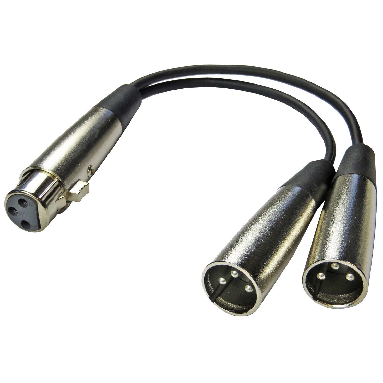 keepdrum YC029 Y-Adapterkabel XLR-Splitter 2x Male - 1x Female Audio-Adapter