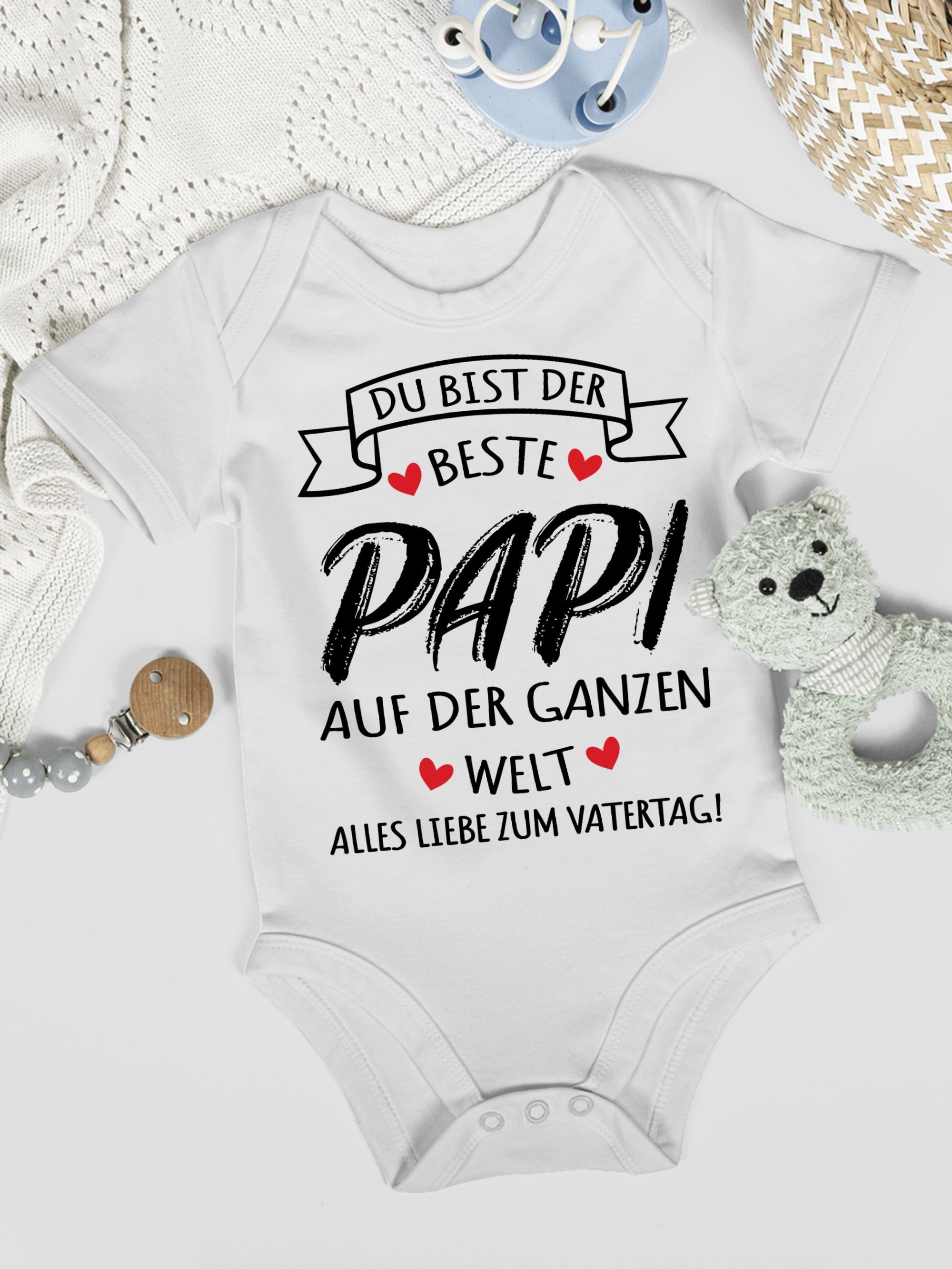Shirtracer Shirtbody Beste Papa der Welt Geschenke, Alles liebe zum Vatertag Geschenk Vatertag Baby