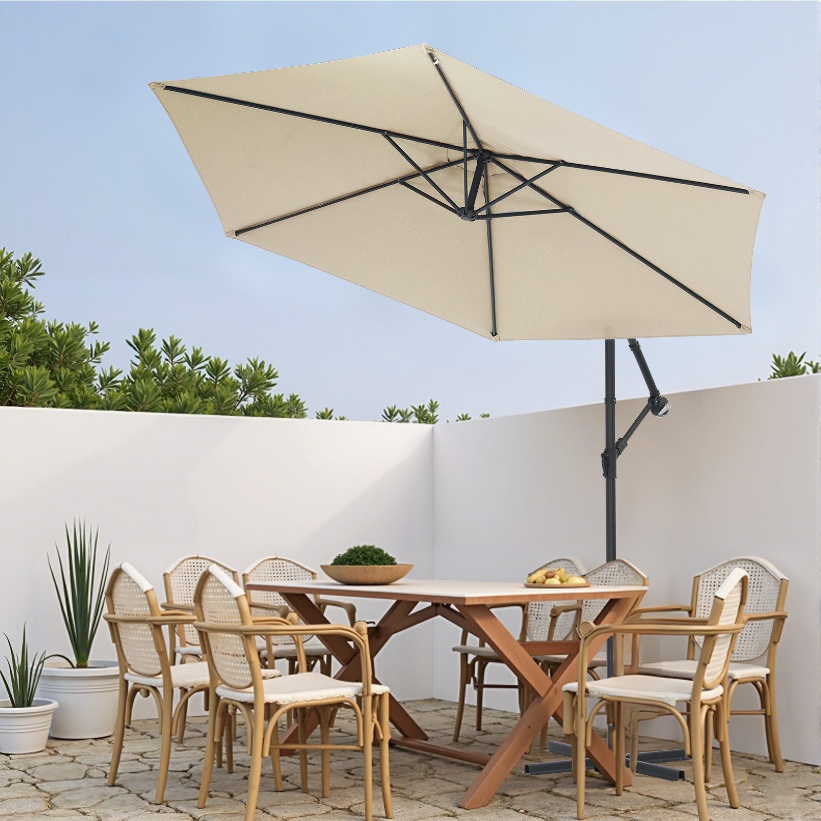 oyajia Sonnenschirm 3m Garten Sonnenschirm Sonnenschutz günstig online kaufen