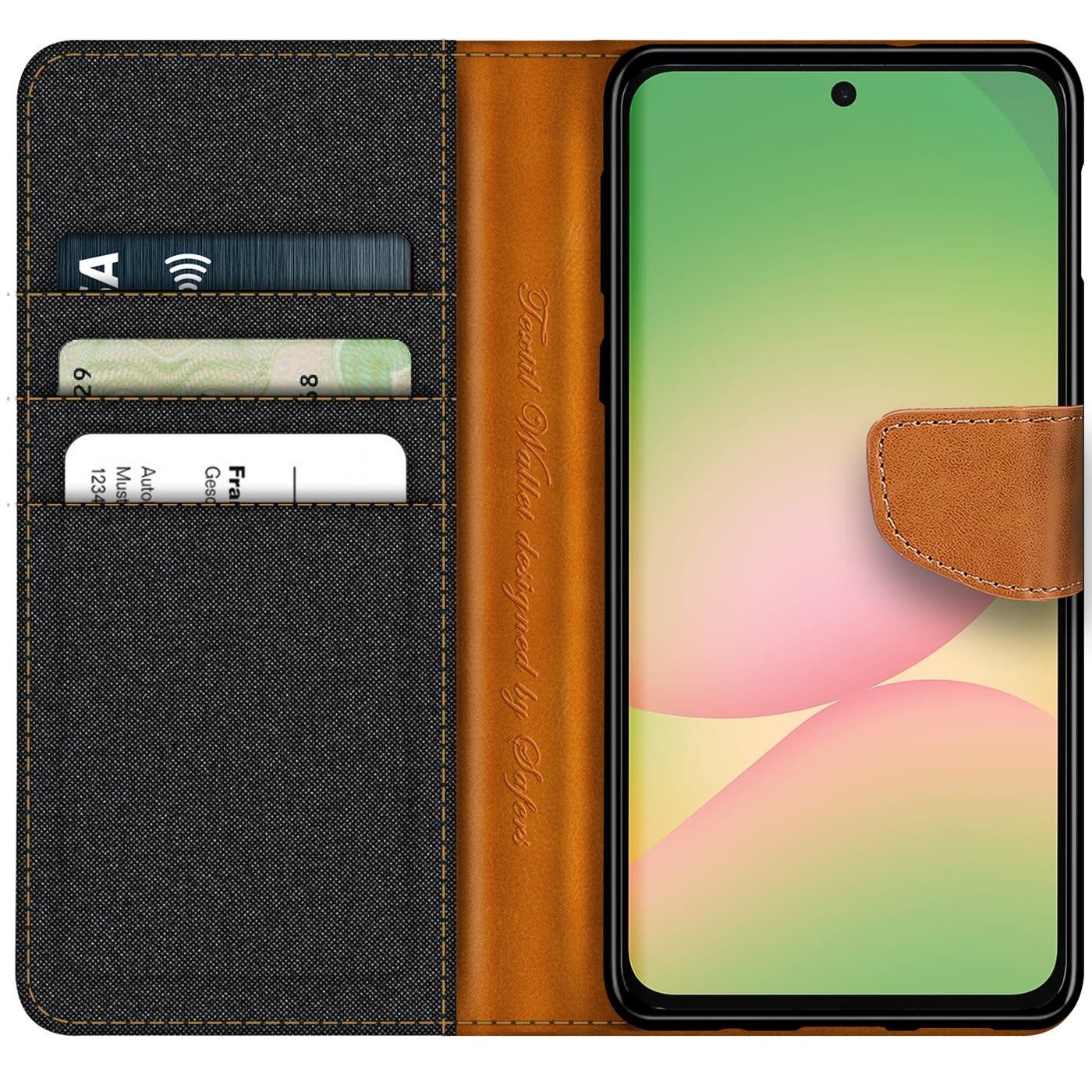 CoolGadget Handyhülle Denim Schutzhülle Flip Case für Samsung Galaxy A37 5G 6,7 Zoll, Book Cover Handy Tasche Jeans Hülle für Samsung A37 5G Klapphülle