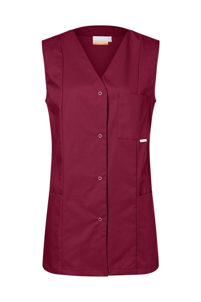 Karlowsky Fashion Schlupfbluse KARLOWSKY Damen Kasack SARA Ärmellos V-Neck Comfort-Fit Bordeaux