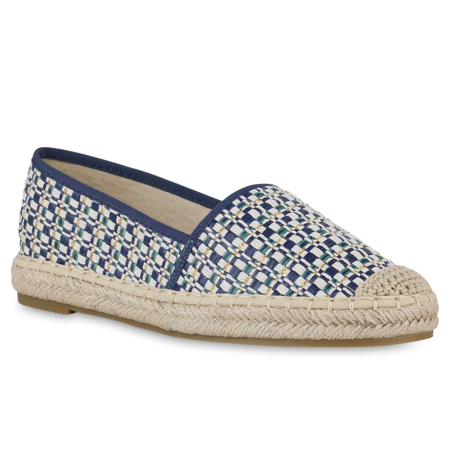 VAN HLL 841125 Espadrlle Schuhe, Gold, Slber Produktbild-Vorschau 5
