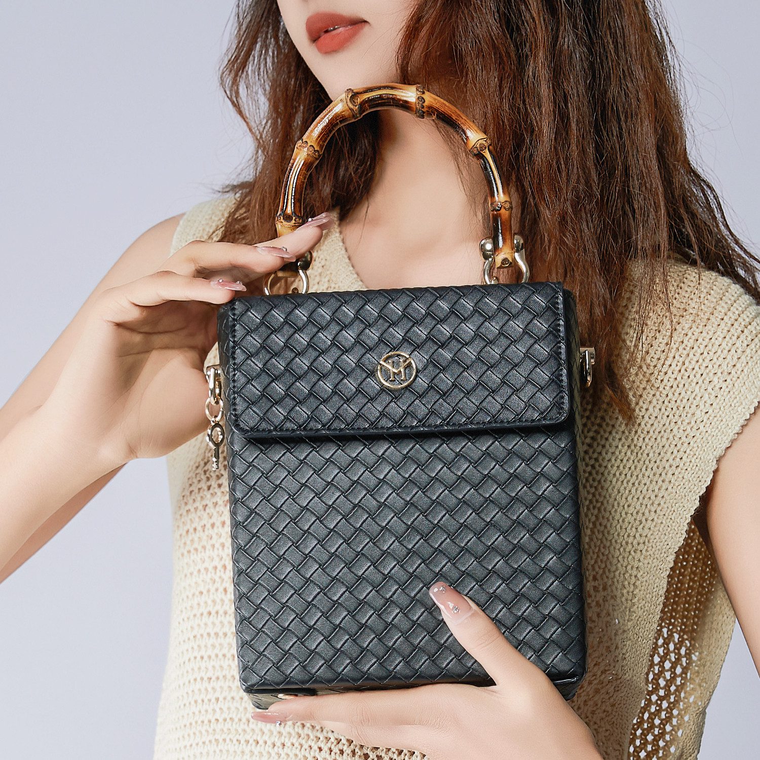 Victoria Hyde Handtasche Victoria Hyde Bamboo Bee Damen Klassisch Unifarbe (Kein Set, Kein Set), klassisch