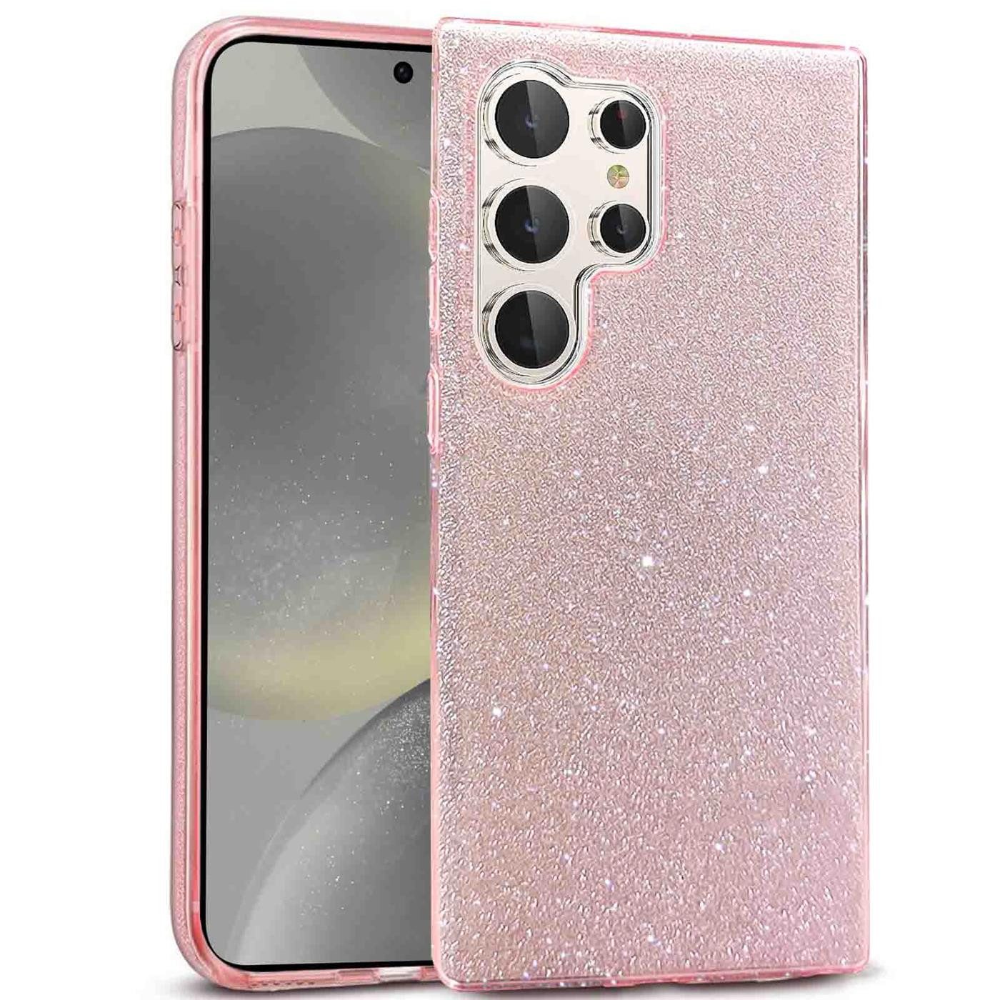 CoolGadget Handyhülle Glitzer Glamour Hülle für Samsung Galaxy S24 Ultra 6,8 Zoll, Slim Case mit Glossy Effect Schutzhülle für Samsung S24 Ultra 5G Hülle