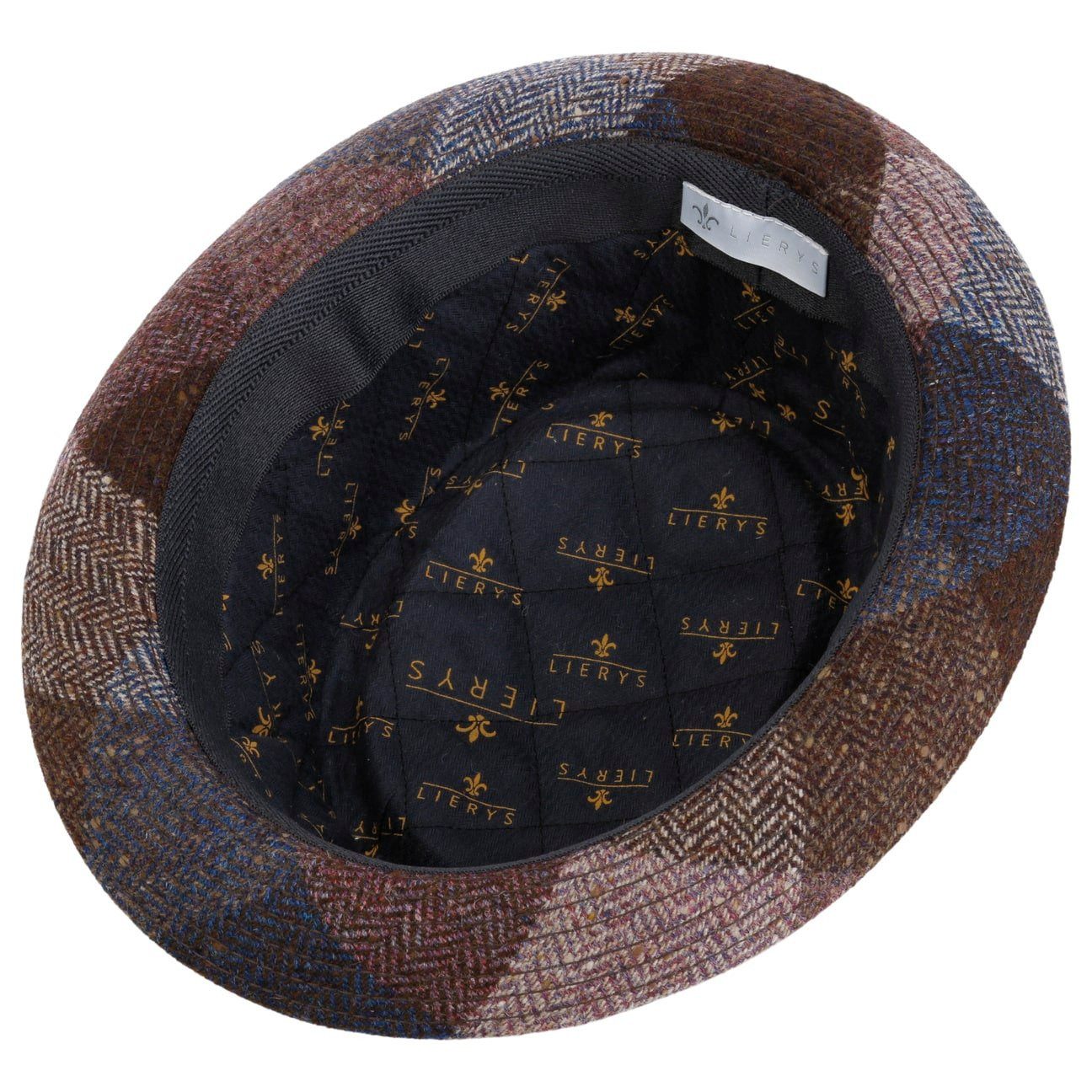 Lierys Fedora (1-St) Karohut mit Futter, Made in Italy