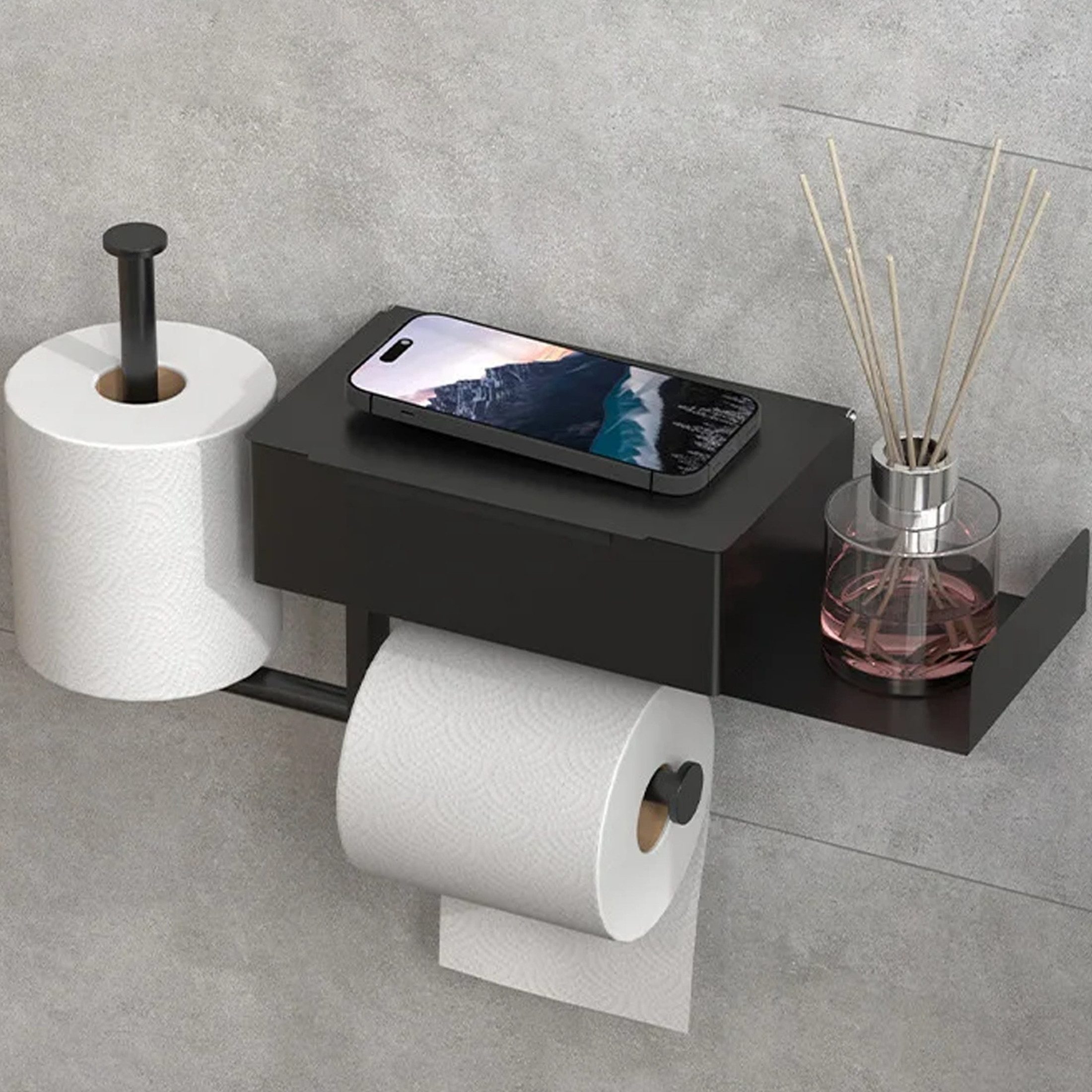 Masbekte Toilettenpapierhalter Klopapierhalter mit Feuchttücherbox, ohne günstig online kaufen