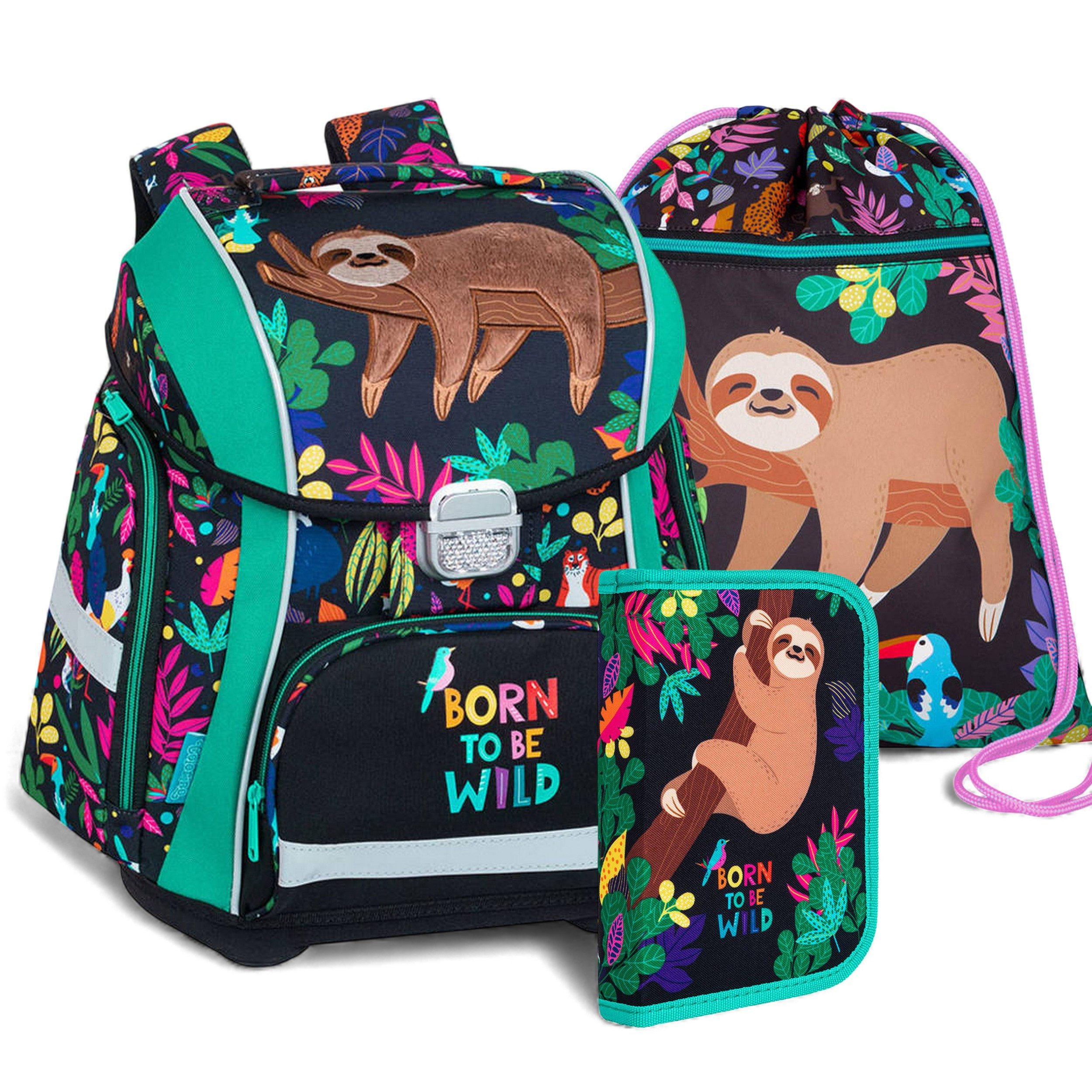Federmäppchen CoolPack Schulranzen Wildkid COLORINO mit Turnbeutel und Federmäppchen