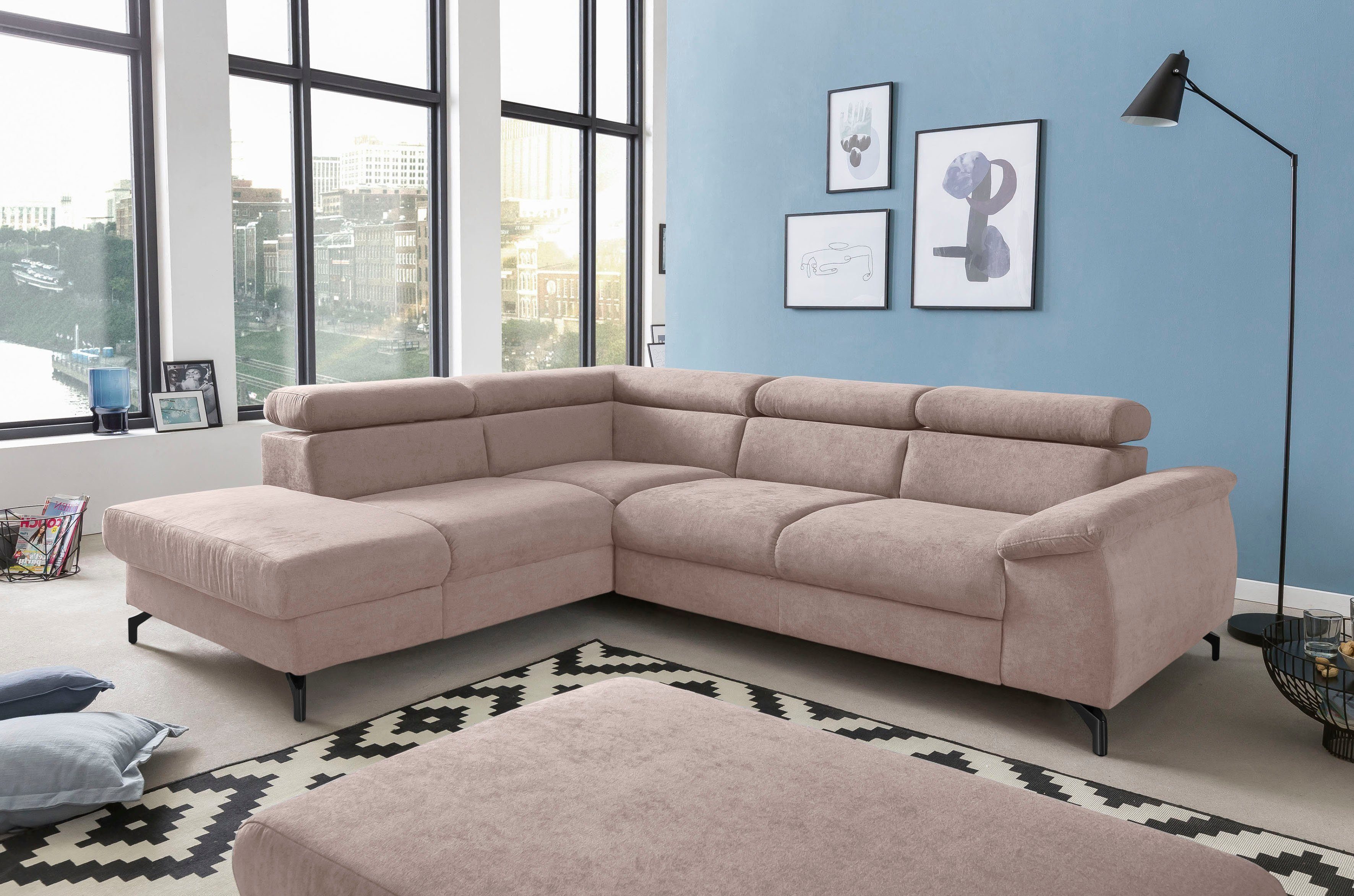 COTTA Polstergarnitur Komaris L-Form, (Set), Set bestehend aus: Ecksofa mit günstig online kaufen