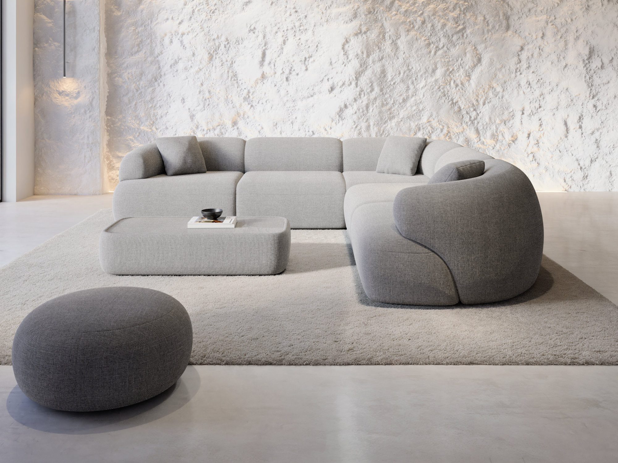 Sofa Dreams Ecksofa Couch Monteluna L-Form in Stoff, Ecksofa, L-Form, Zeitloser Look in L-Form, 2 Zierkissen inklusive