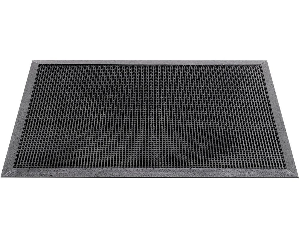 Fußmatte Bürsten Fussabtreter schwarz als Outdoor Gummi-Matte