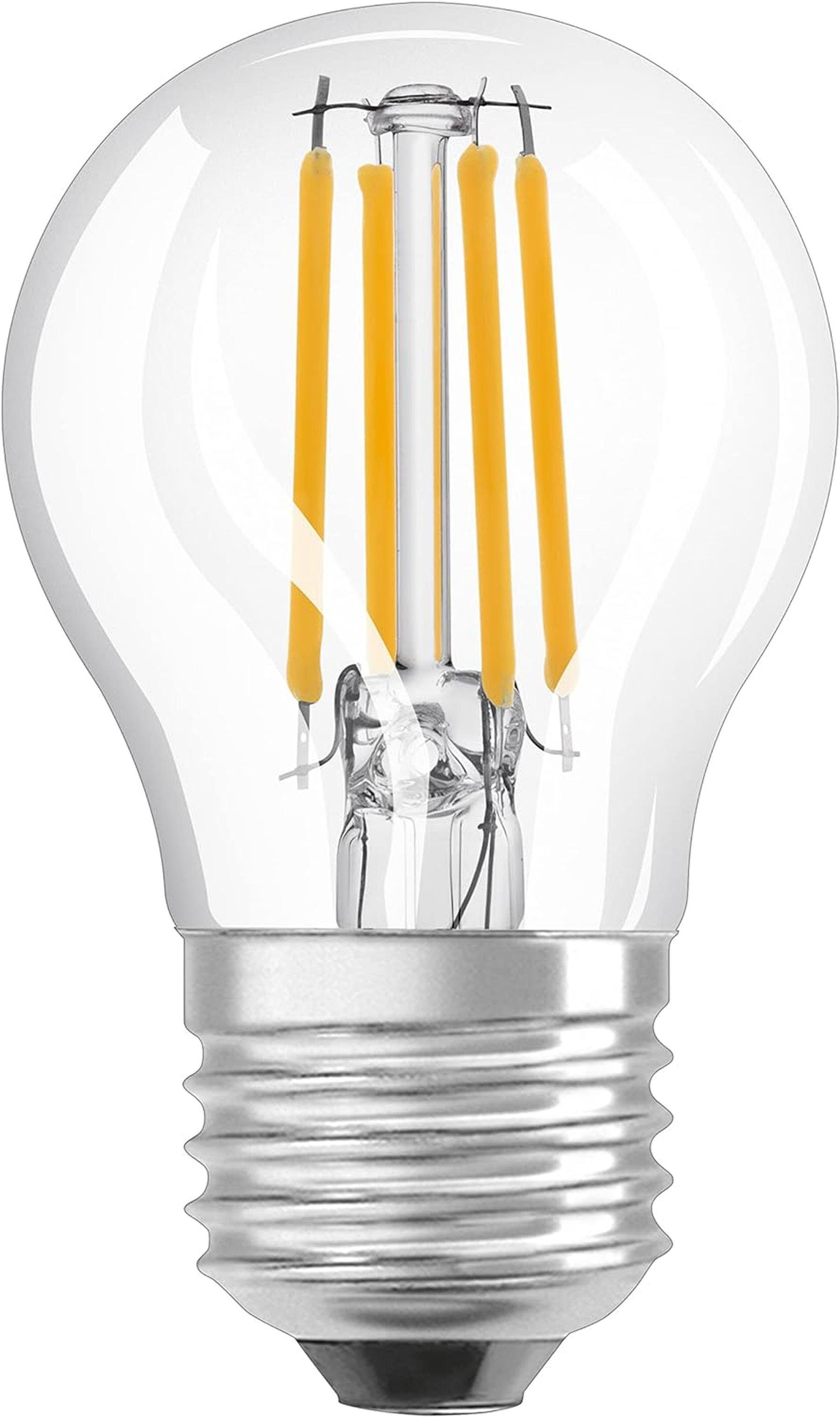 Ledvance LED-Leuchtmittel Lampe E27 warmweiß mini Tropfenform Smart Wifi Glühbirne 4W, E27, Warmweiss, Dimmbar, Energiesparend, App-Steuerung