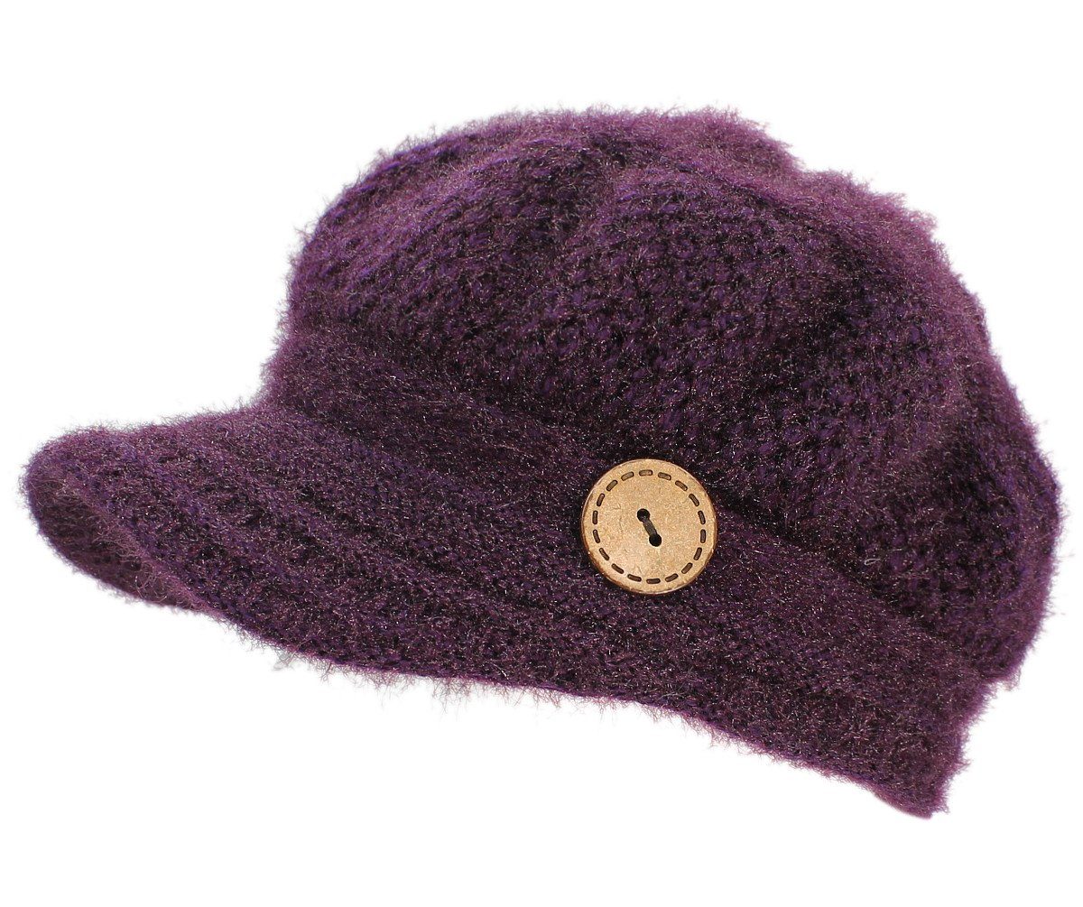 dy_mode Strickmütze Damen Schirmmütze Gefüttert Unifarben günstig online kaufen