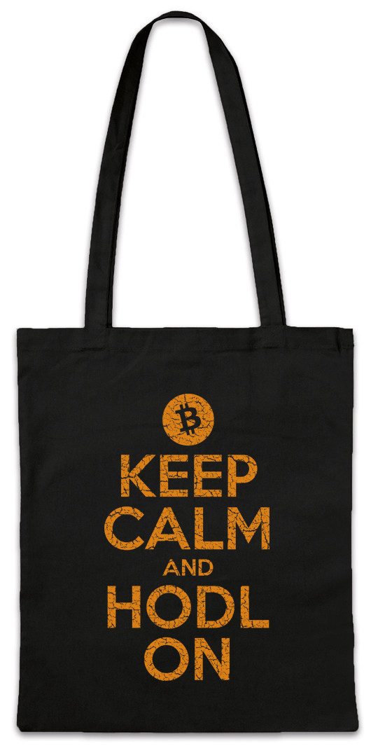 Beuteltasche Keep Calm And HODL On Stofftasche Crypto Bitcoin Currencies