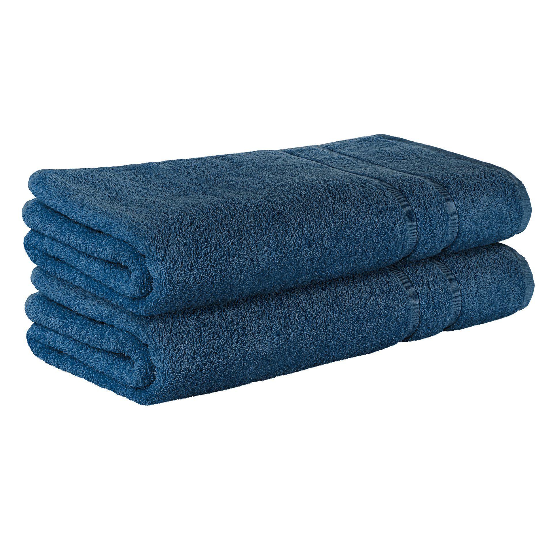 StickandShine Handtuch 2er Set Premium Frottee Handtuch 50x100 cm in 500g/m² aus 100% Baumwolle (2 Stück), 100% Baumwolle 500GSM Frottee Dunkelblau