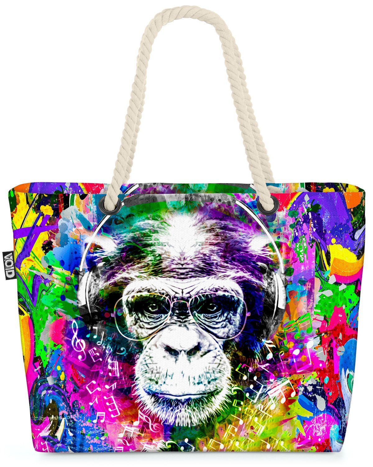 Musik menschenaf Schimpanse Weltall der (1-tlg), planet Gorilla Strandtasche VOID Affe Universum