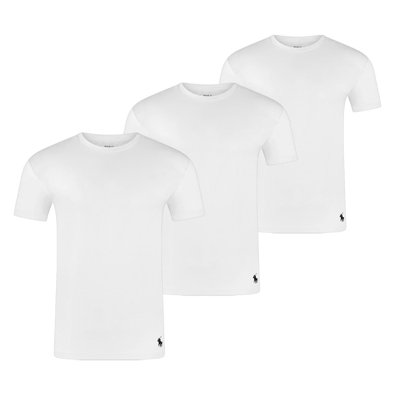 Polo Ralph Lauren T-Shirt CLASSIC aus (3-tlg) CREW Baumwolle 3PK 3er WHITE/WHITE/WHITE 003 Pack NECK