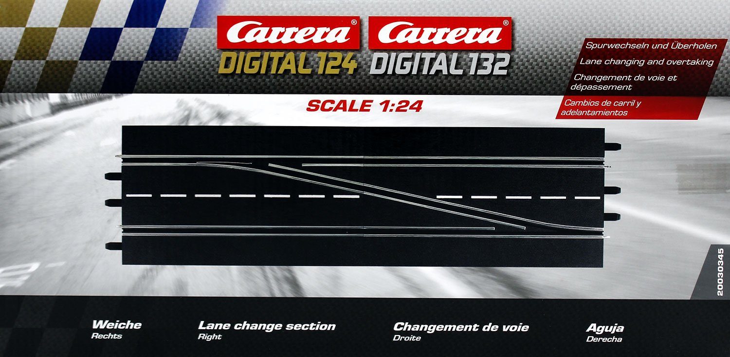 Autorennbahn Carrera 20030345 - DIGITAL 124/132 Weiche rechts