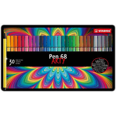 STABILO Faserstift STABILO Pen 68 Filzstift - 1 mm - 30er Metalletui