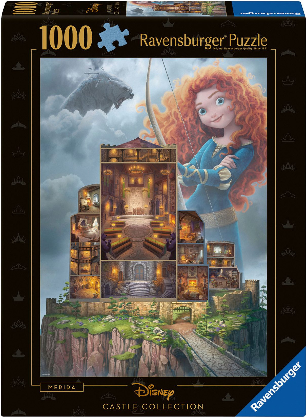 Ravensburger Puzzle Castle Collection - Disney Princess, Merida, 1000 Puzzl günstig online kaufen