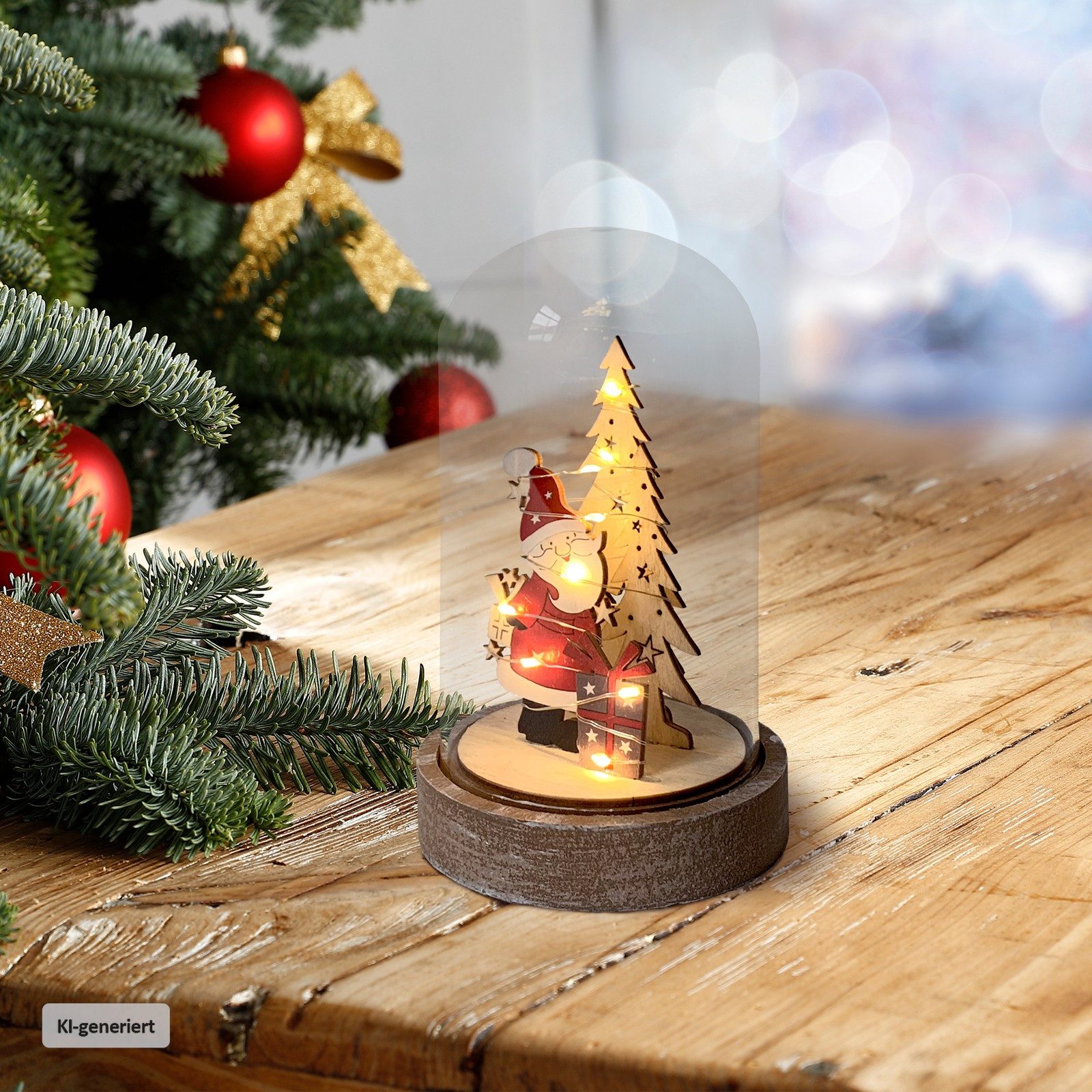 HTI-Living Weihnachtsfigur Beleuchtete Weihnachtsdekoration (Stück, 1 St., 1 Leuchtdeko, ohne Batterien), Leuchtdeko batteriebetrieben