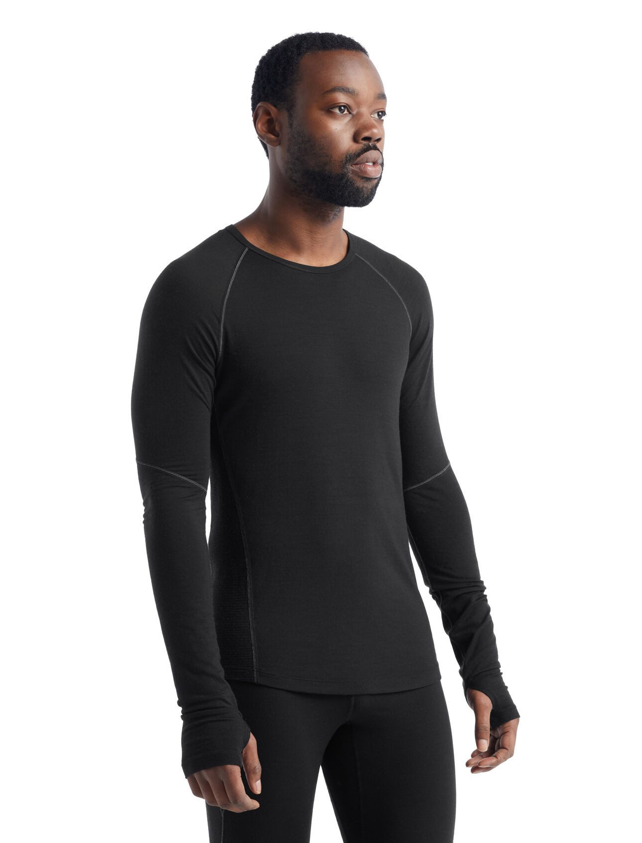 Icebreaker Langarmshirt Unterwäsche 150 Zone LS Crewe BodyfitZone enganliegend (Merinowolle)