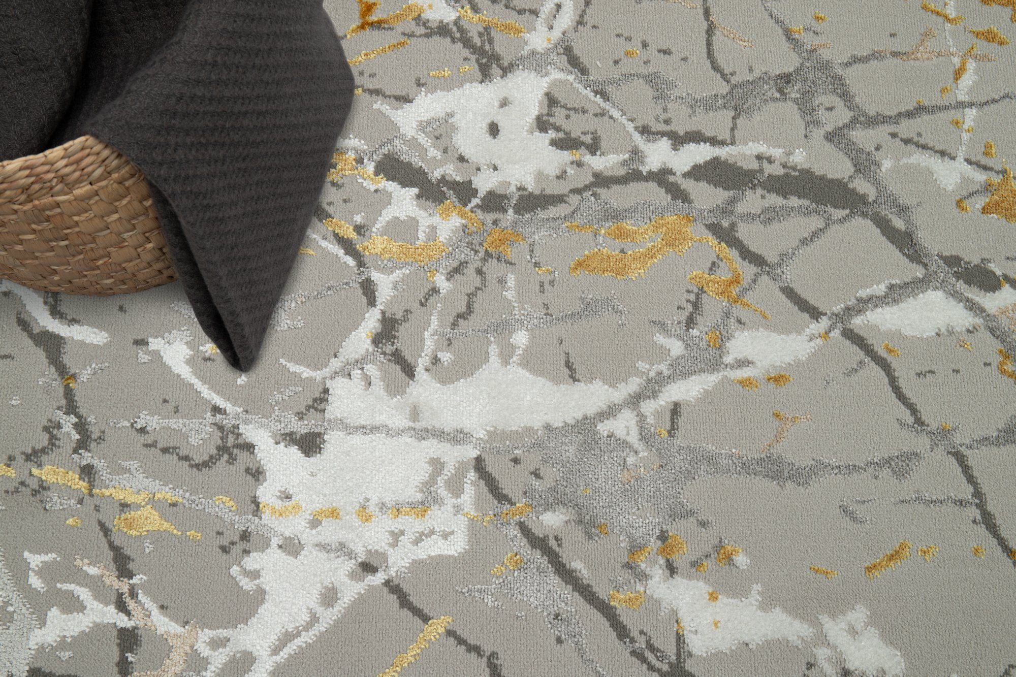 Tapiso Designteppich CRYSTAL, rechteckig, Höhe: 8 mm, Kurzflor mit Schimmereffekt, Wohnzimmer Schlafzimmer Esszimmer