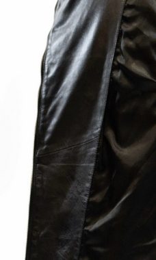 Zimmert Leather Ledermantel Fanncy Stepp-Ledermantel aus weichem Leder mit Kapuze, Schwarz