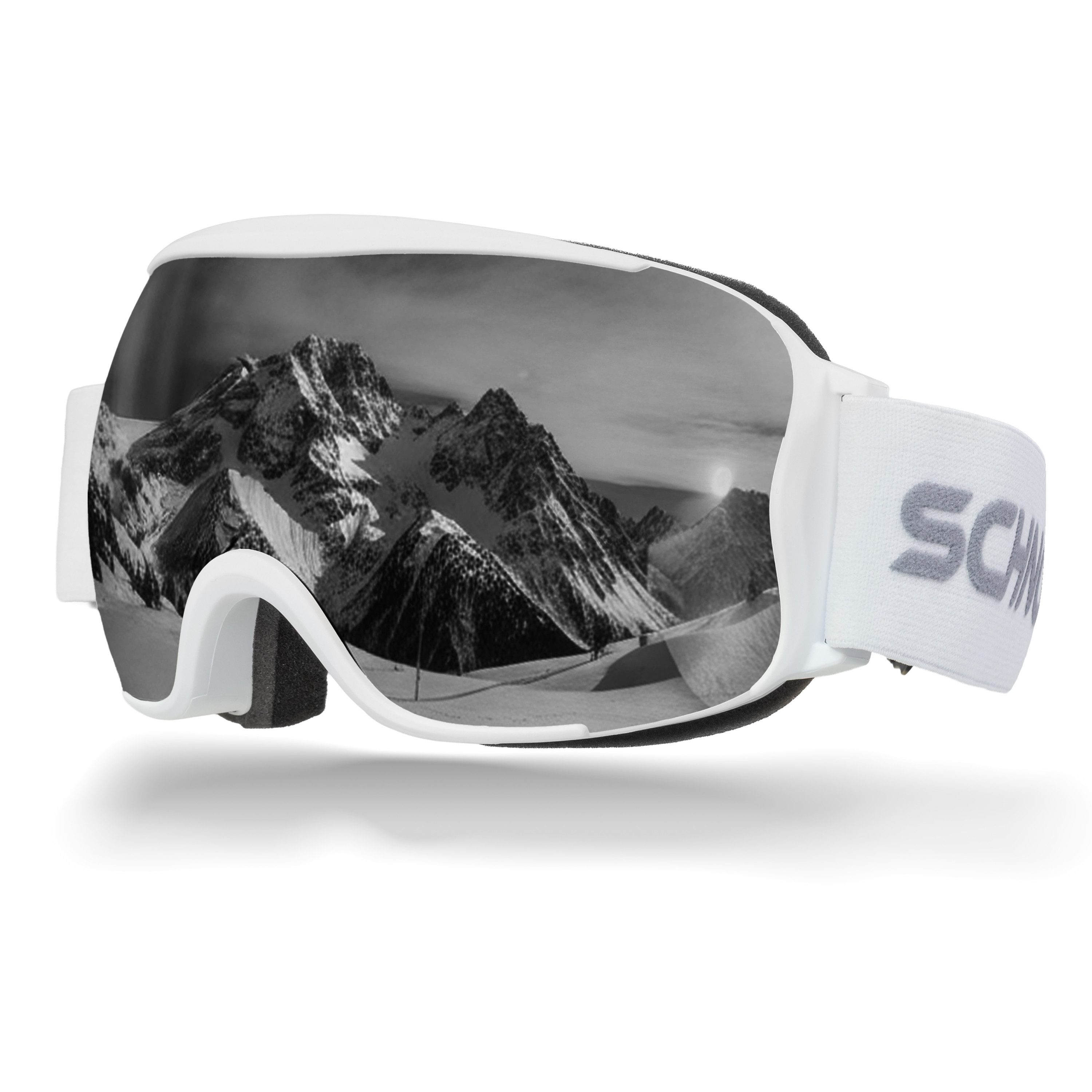 SCHNORR Sportbrille Schnorr Skibrille Kryos - Sphärisch, Silber (S3/S4), Full REVO, Anti, (1-St), Full REVO-Beschichtung Silber (S3/S4)