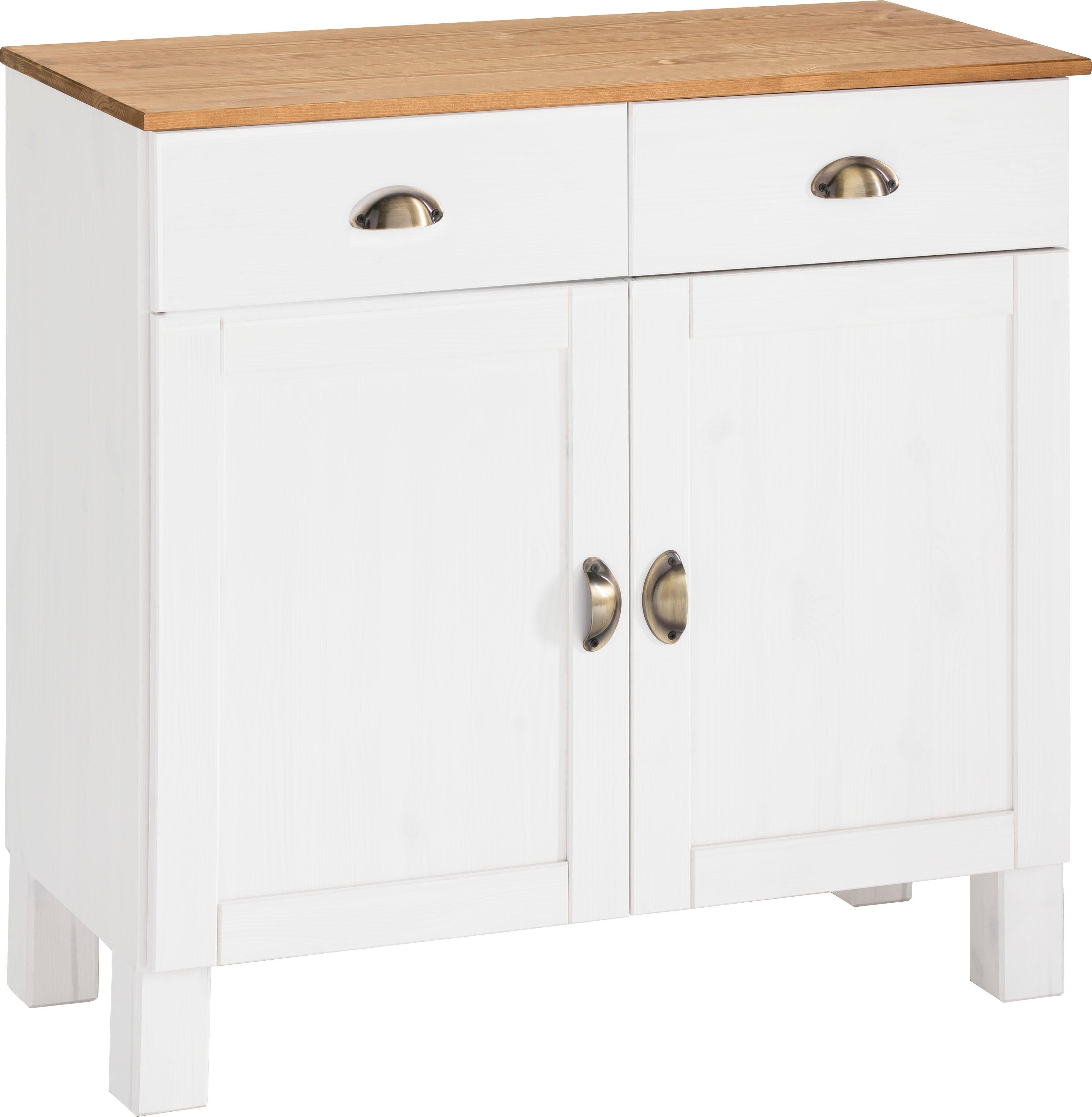 Sideboard 38 cm cm | affaire 2 Oslo Home Türen, als breit, tief, Cremefarben Unterschrank cremefarben/honigfarben 85 2 nutzbar, Schubladen