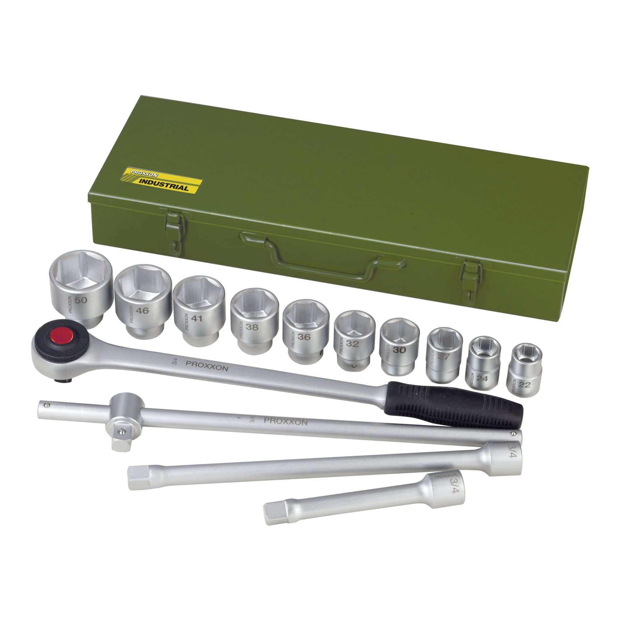 PROXXON INDUSTRIAL Steckschlüssel Proxxon Steckschlüsselsatz 3/4" (14-tlg)