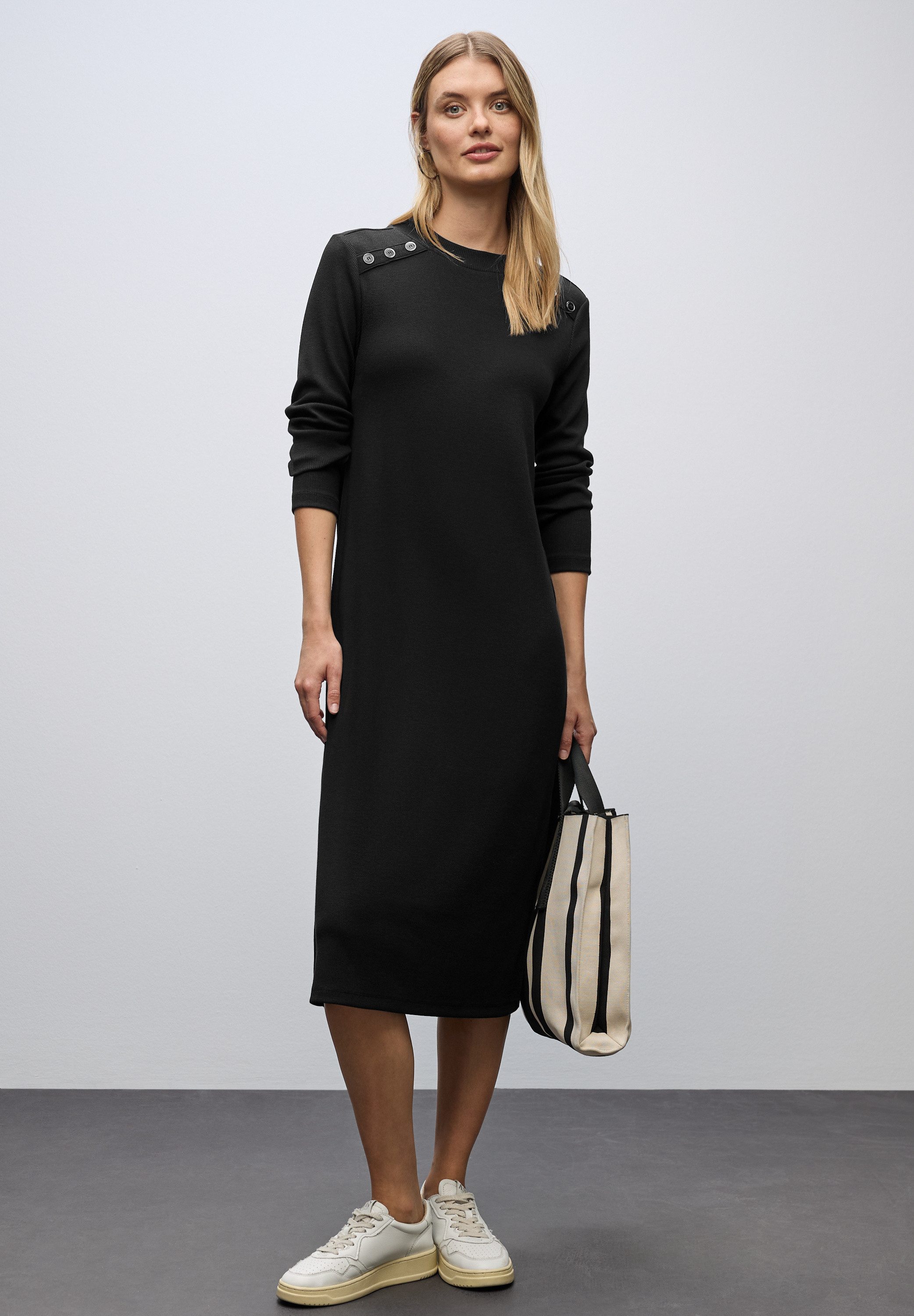 STREET ONE Midikleid in Unifarbe