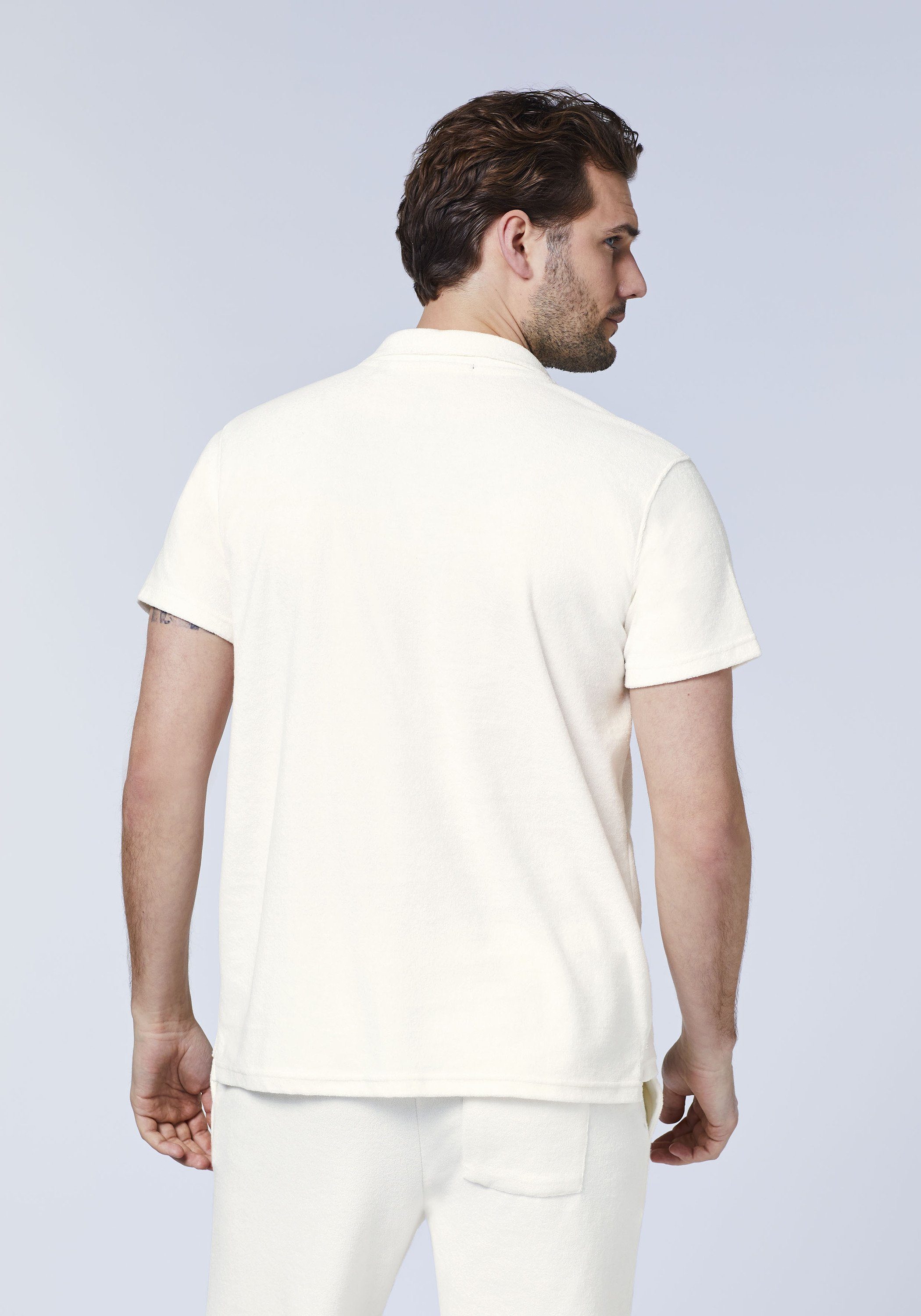 Poloshirt 1 Star Poloshirt im 11-4202 Frottee-Look Chiemsee modernen White