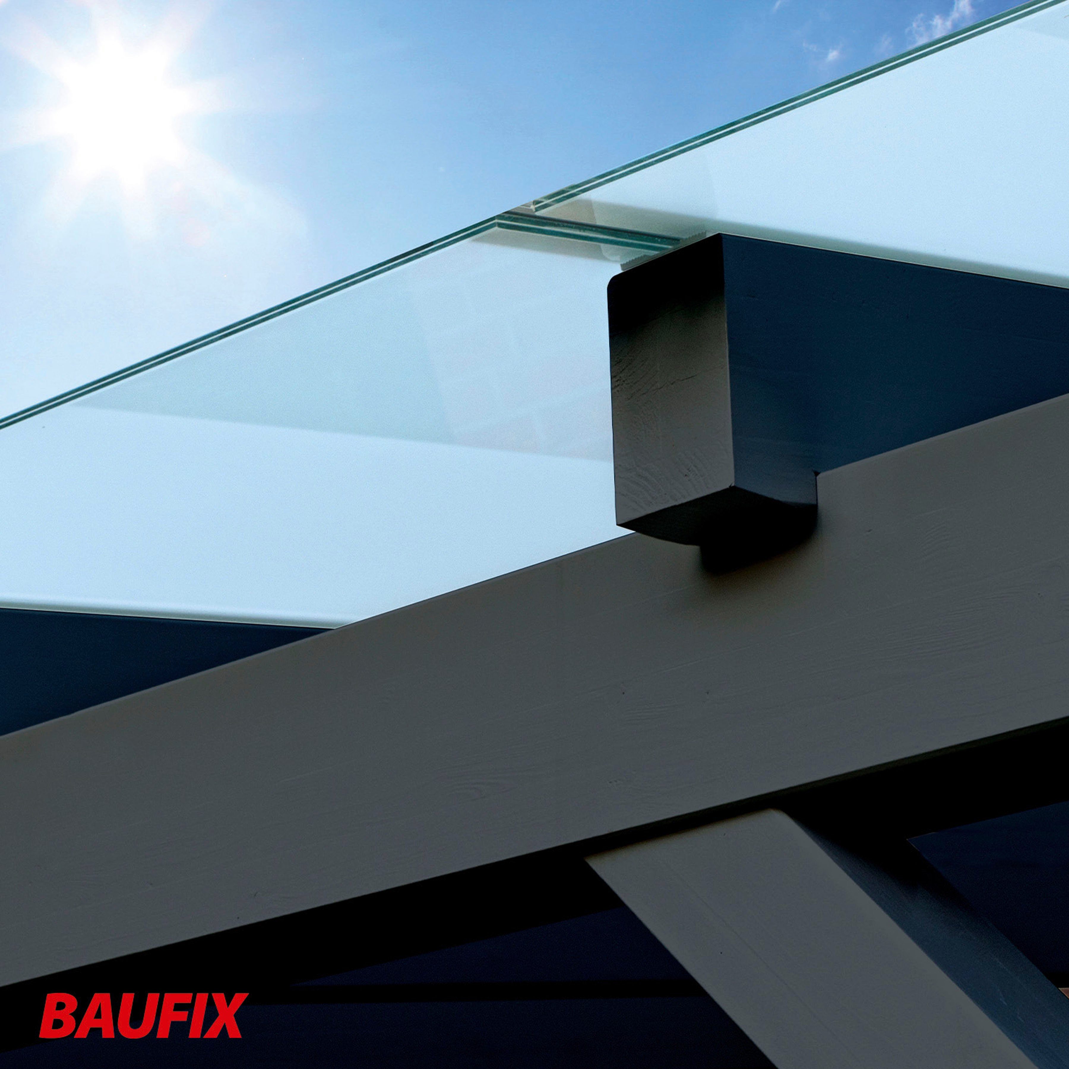 Baufix Wetterschutzfarbe erhöhte Witterungsbeständigkeit, Express elastisch, anthrazitgrau 2,5L, matt Deckfarbe
