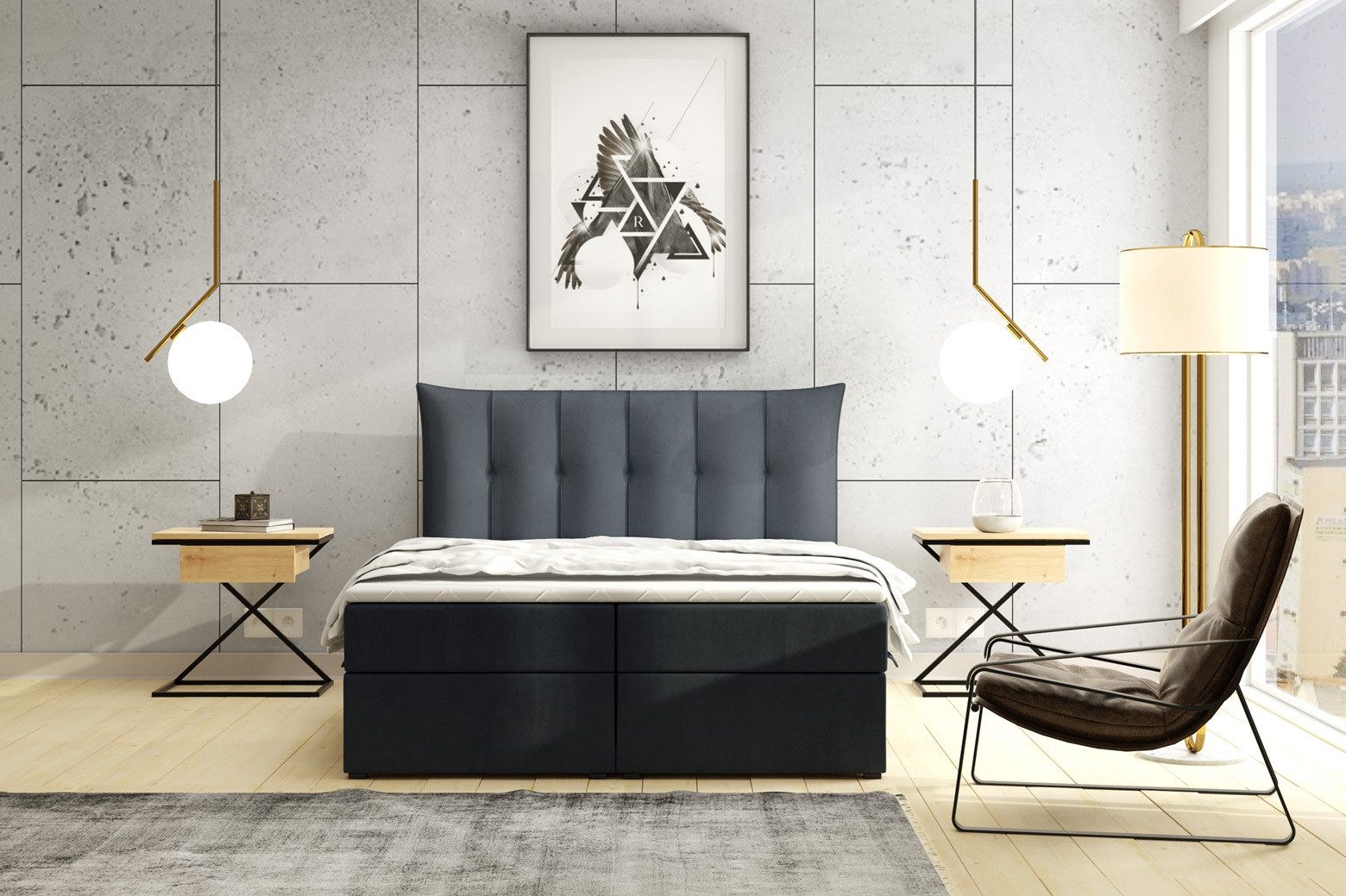 Labett Boxspringbett mit Bettkasten & H3/H4 günstig online kaufen