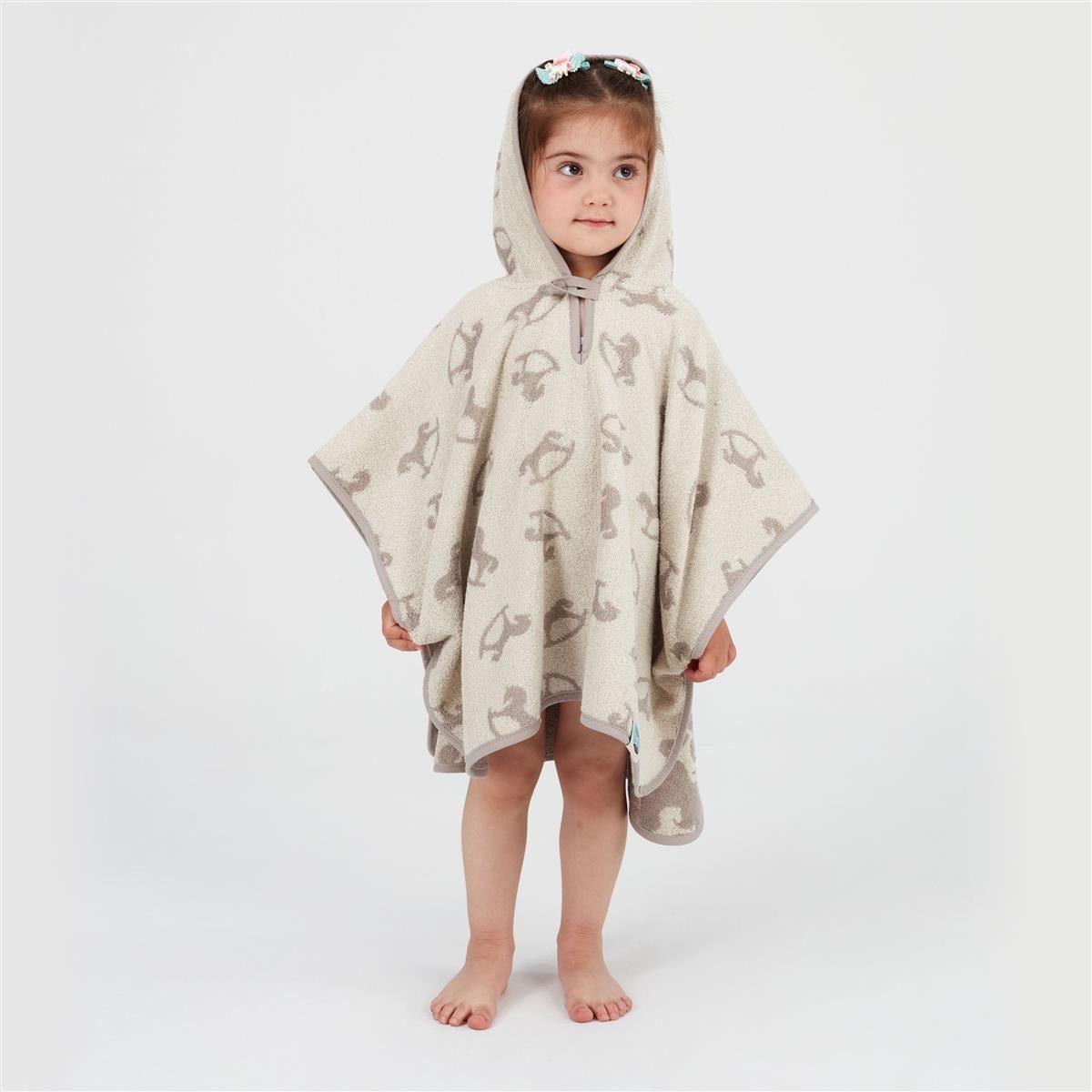 SEI Design Badeponcho Baby Kinder Badeponcho mit Kapuze, Schnittform Länge, Material, Ausstattung, Art Verschluss, Besondere Merkmale – Bild 2 von 5