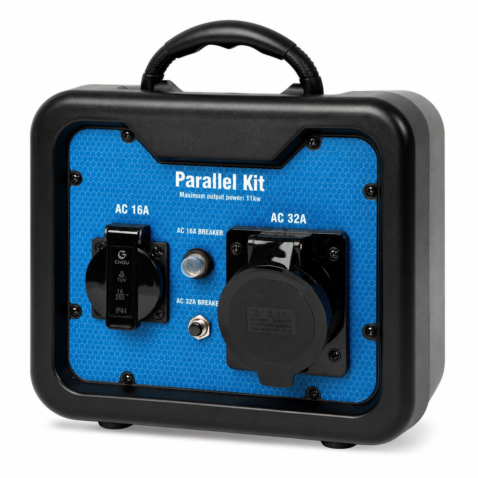 EBERTH Stromerzeuger Parallel Kit für Inverter Stromerzeuger, Systemleistung bis zu 6650 W, 230V Steckdose 32A und 16A, 1,3 kg