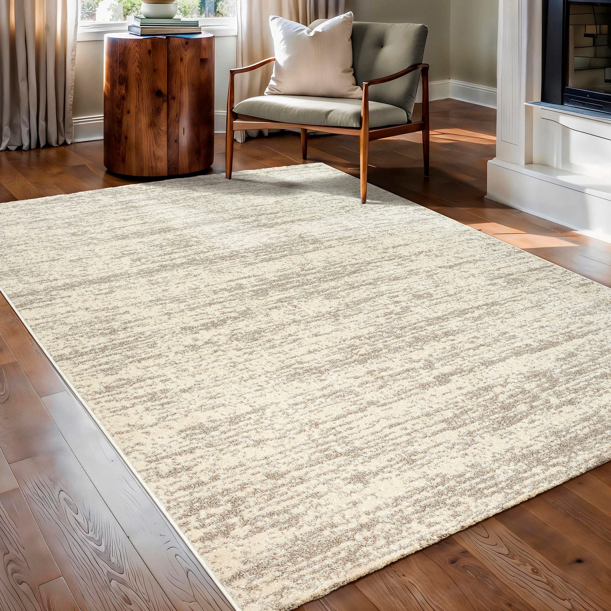 Sanat Teppich Oslo, auch als Läufer und in Rund, rechteckig, Höhe: 10 mm, meliert robuster Kurzflor, Wohnzimmer, Schlafzimmer, auch als Läufer