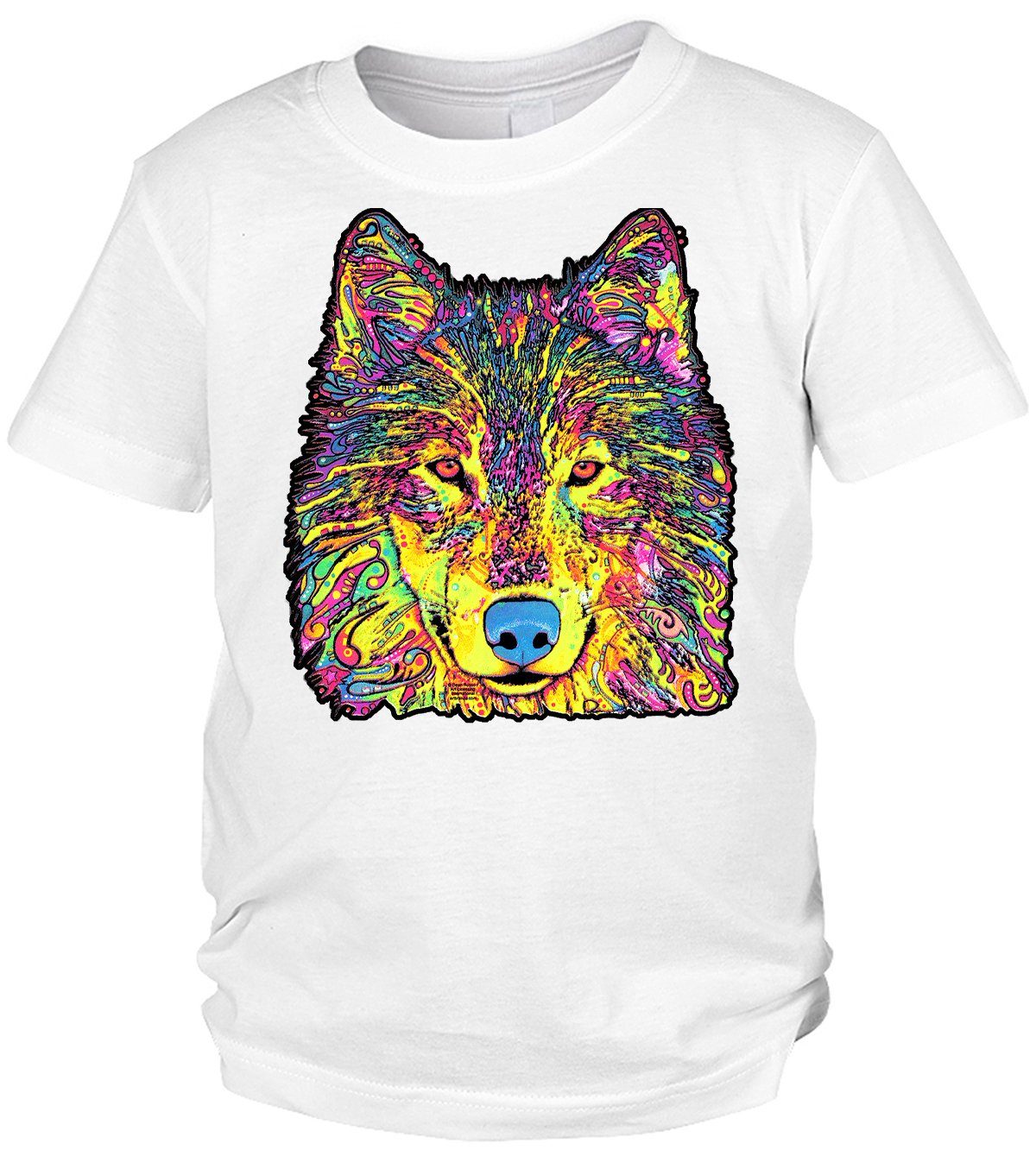 Print-Shirt Wolf Motiv Kindershirt