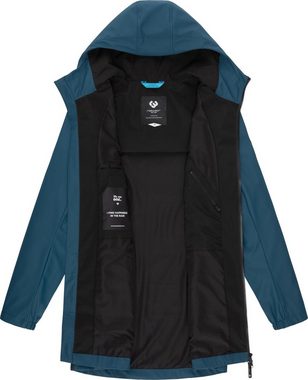 Ragwear Regenmantel Sanwoy Lange, wasserdichte Herren Regenjacke mit Kapuze