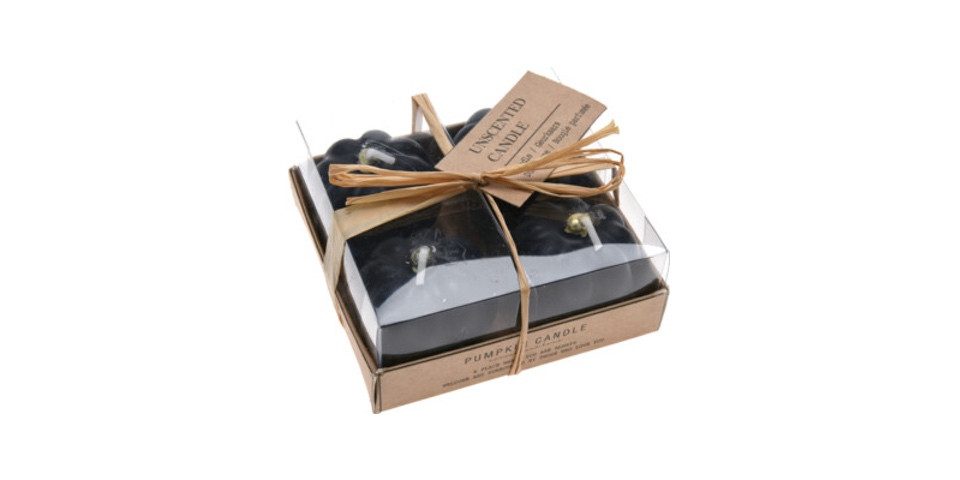 ZauberDeko Teelicht Kürbis Dekokerzen Schwarz Orange Herbst Tischdeko 4er S günstig online kaufen