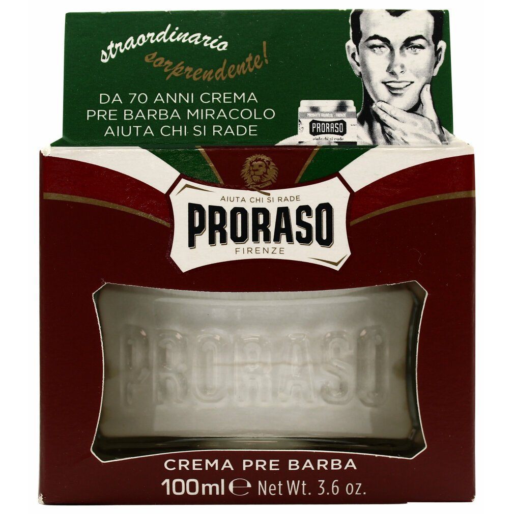 PRORASO Körperpflegemittel Proraso Red Pre-Shaving Cream with Sandalwood &  Shea Butter 100ml, Herren