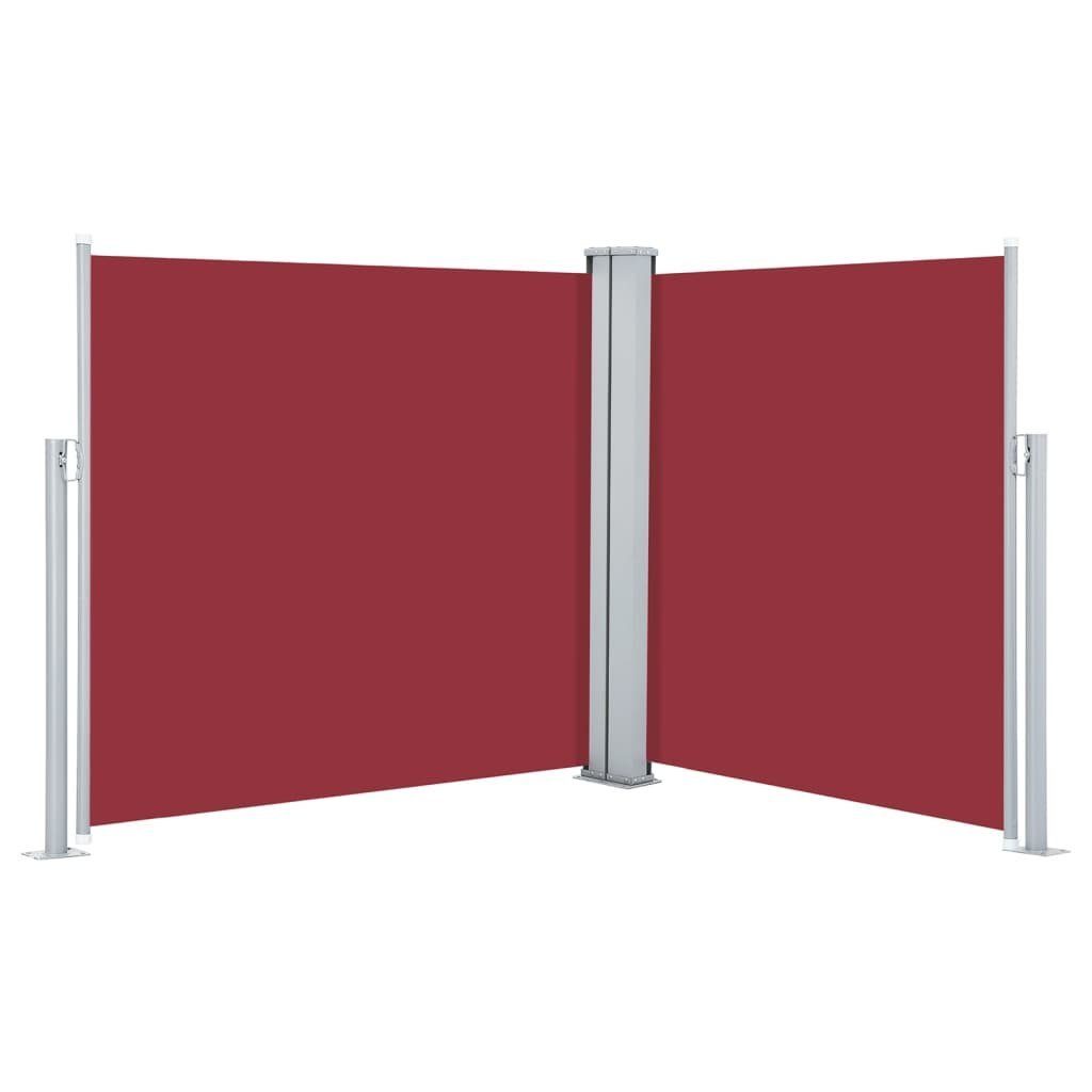 vidaXL Balkonsichtschutz Seitenmarkise Ausziehbar Rot 117x600 cm (1-St)